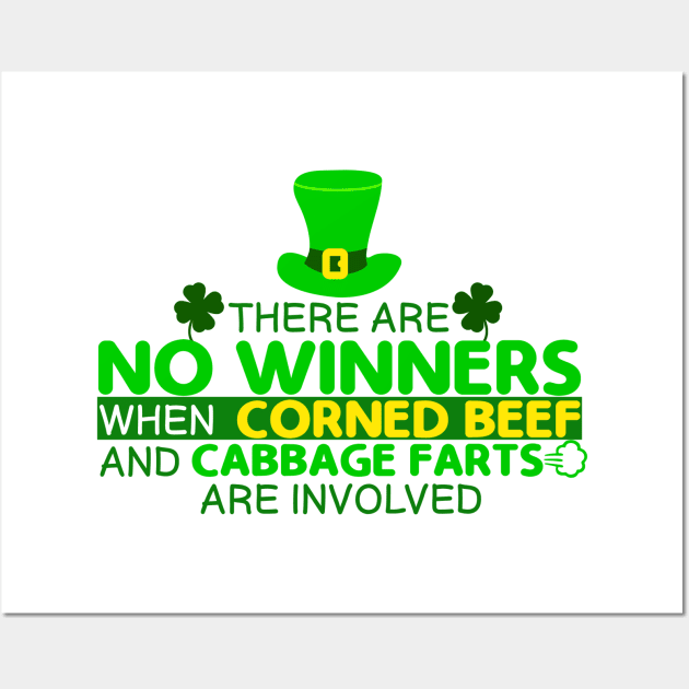 Corned Beef and Cabbage Farts - St. Patrick's Day Wall Art by FartMerch